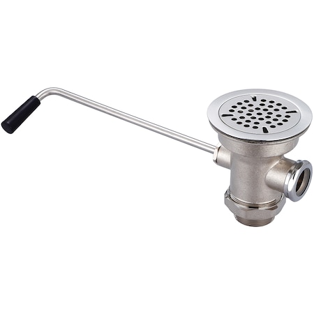 Central Brass Waste Drain Valve, Polished Chrome 661